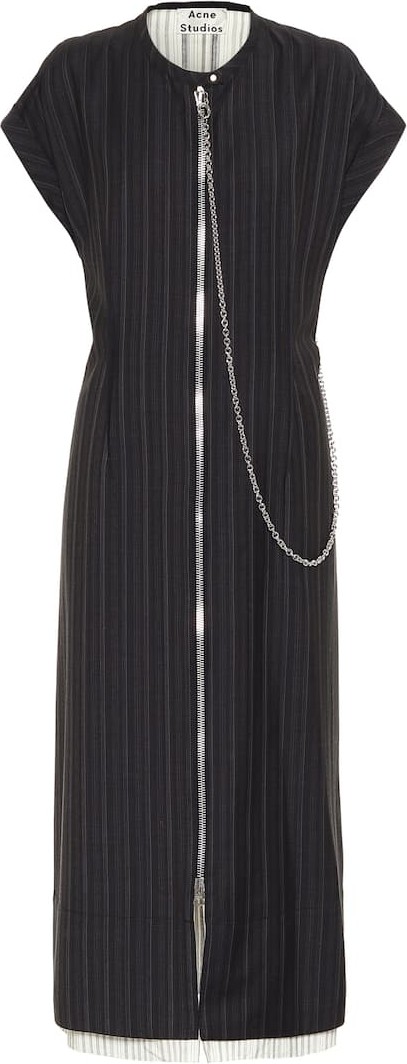 Acne Studios Pinstriped midi dress