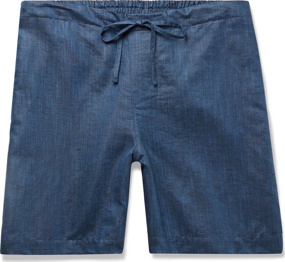 Zimmerli Slub Linen and Cotton-Blend Drawstring Pyjama Shorts