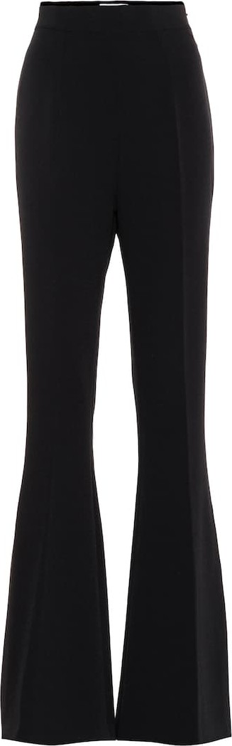 Safiyaa Hallie crêpe high-rise flared pants
