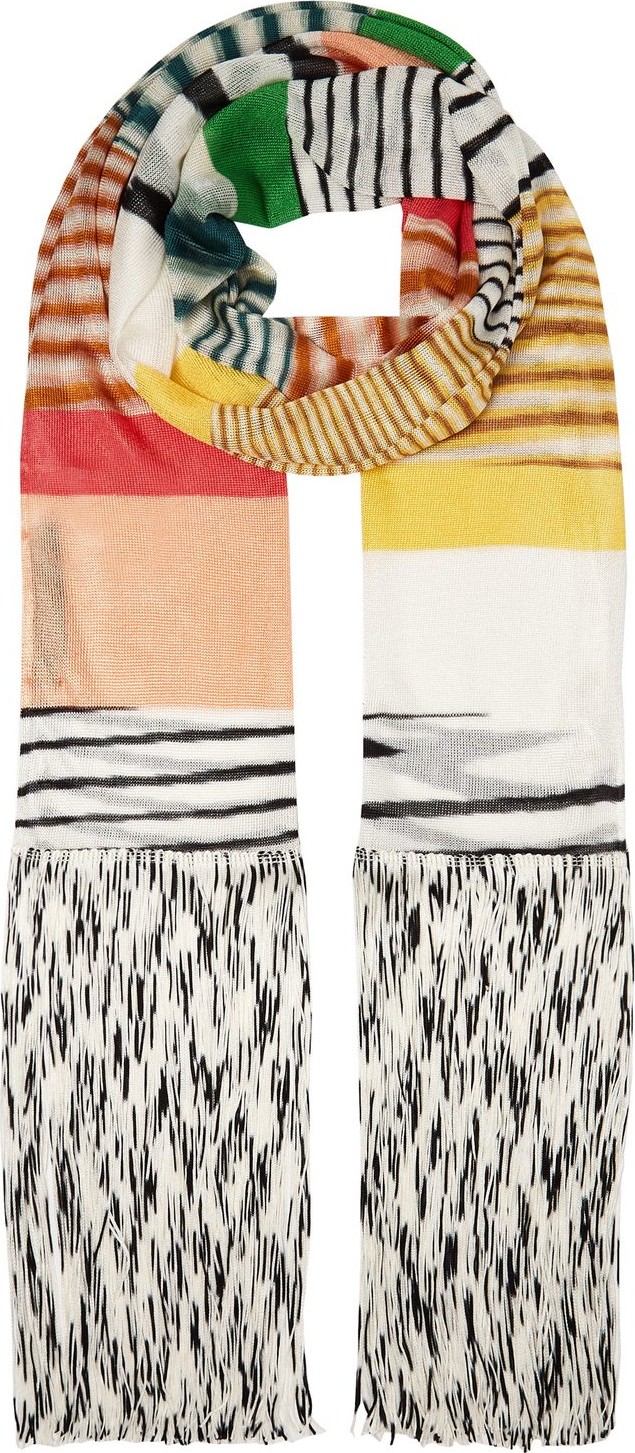 Missoni Striped fine-knit scarf