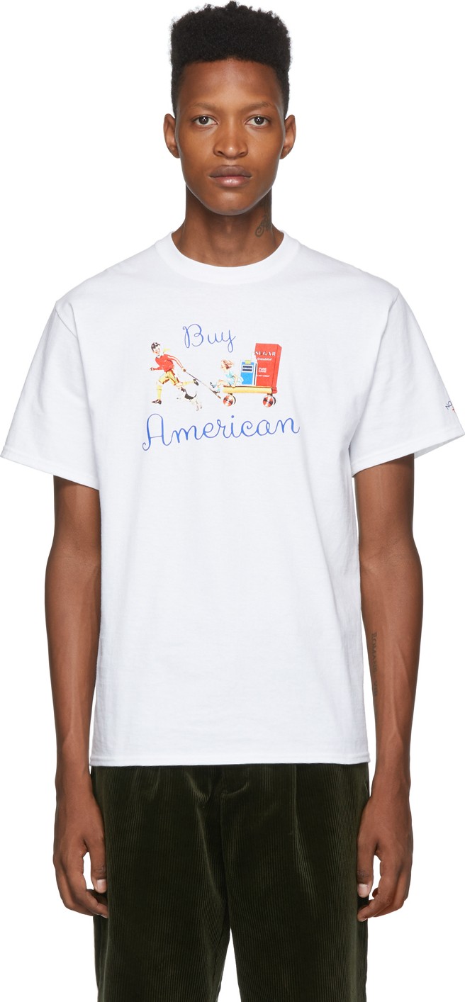 Noah NYC White 'Buy American' T-Shirt