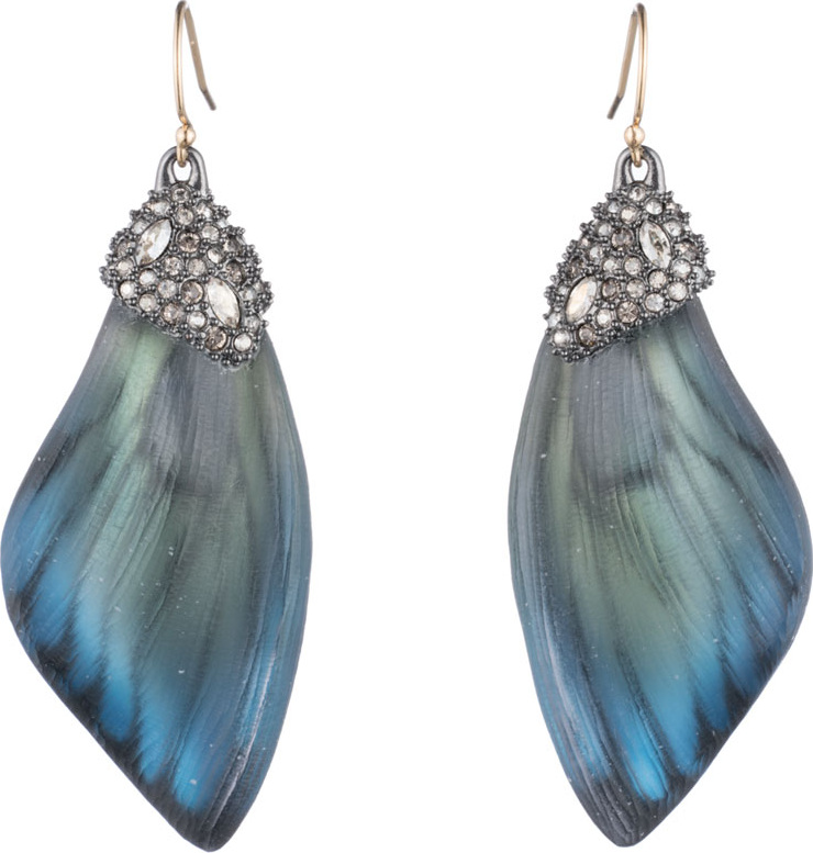 Alexis Bittar Brutalist Butterfly Wing Drop Earrings