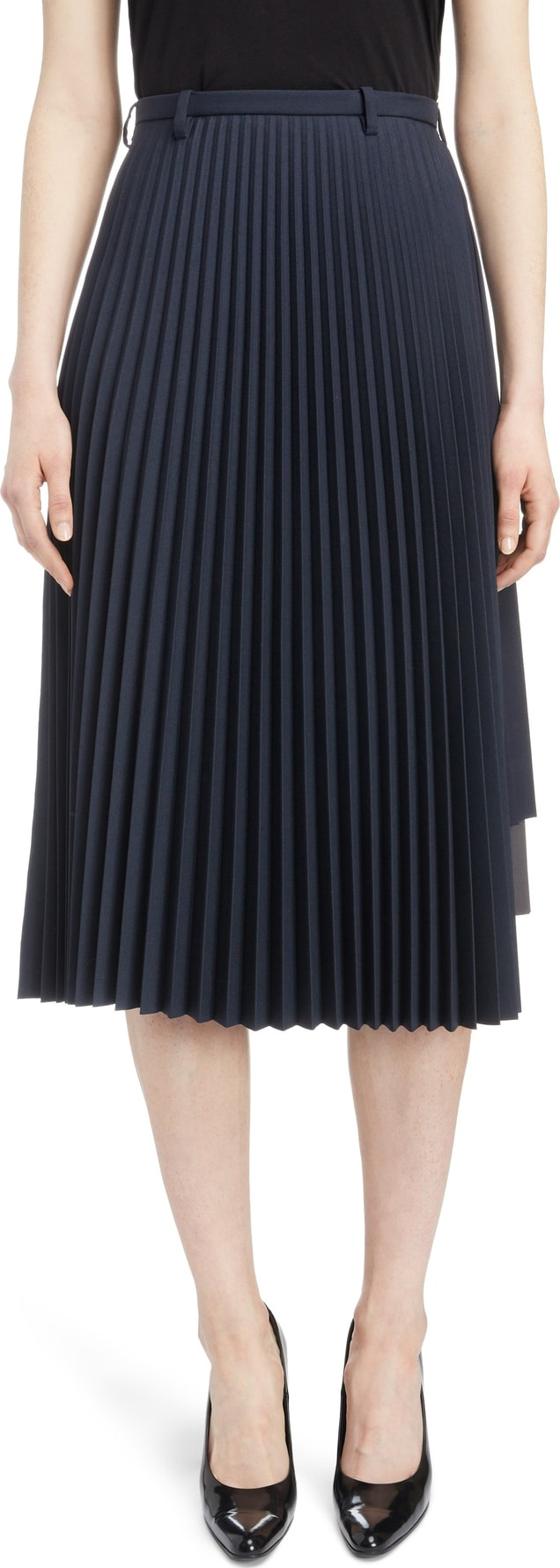 Balenciaga Layered Plissé Pleat Skirt