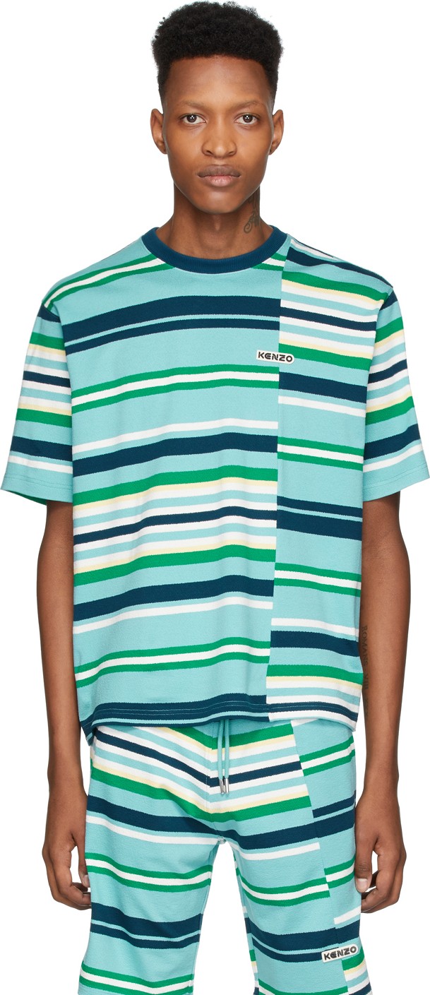KENZO Blue Stripe Oversized T-Shirt