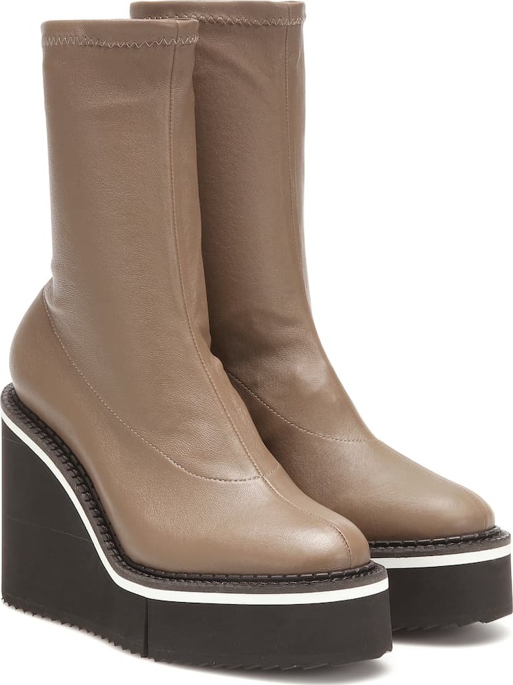 Robert Clergerie Bliss leather platform ankle boots
