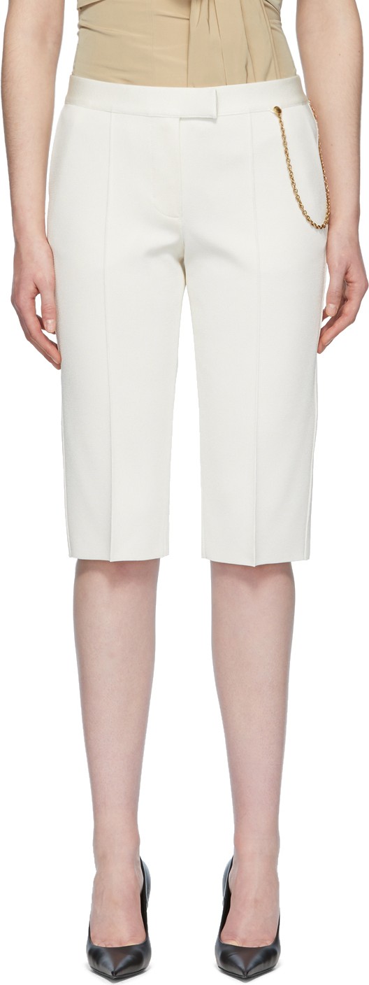 Givenchy White Chain Bermuda Shorts