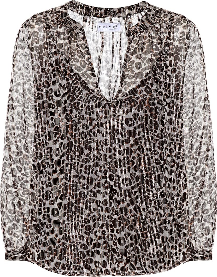 Velvet By Graham & Spencer Leopard-print blouse