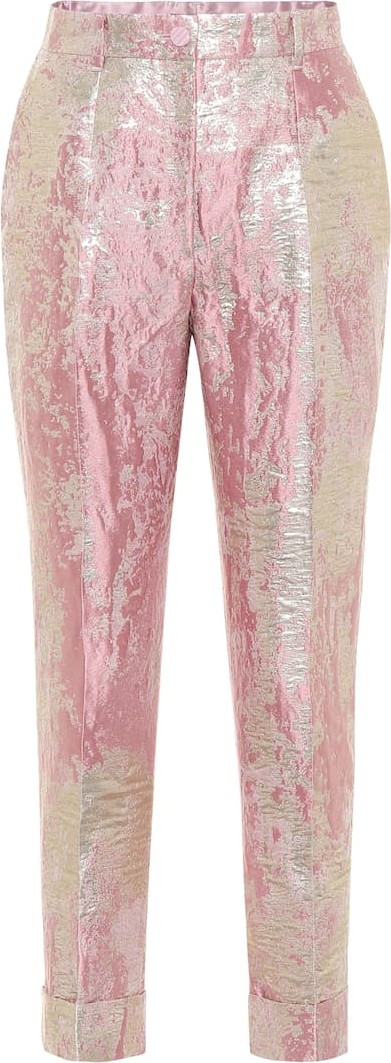 Dolce & Gabbana High-rise straight jacquard pants