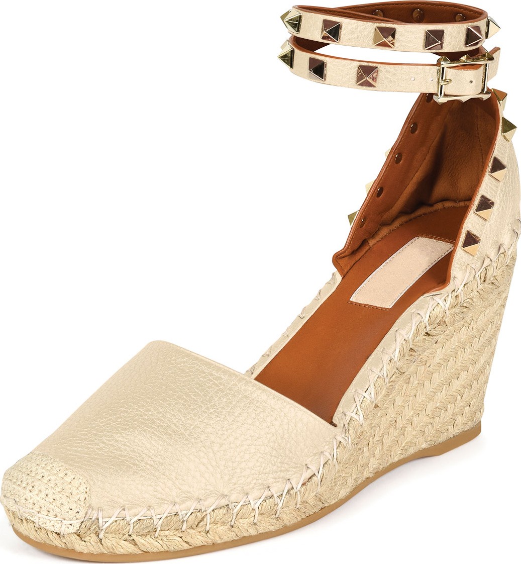 Valentino LEATHER ROCKSTUD AW WEDGE SN