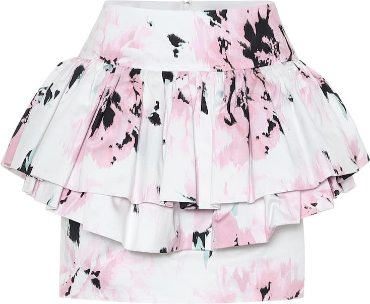 Alexandre Vauthier Cotton floral-printed mini skirt