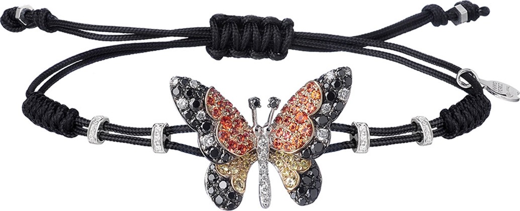 Pippo Perez 18k Diamond & Sapphire Butterfly Pull-Cord Bracelet