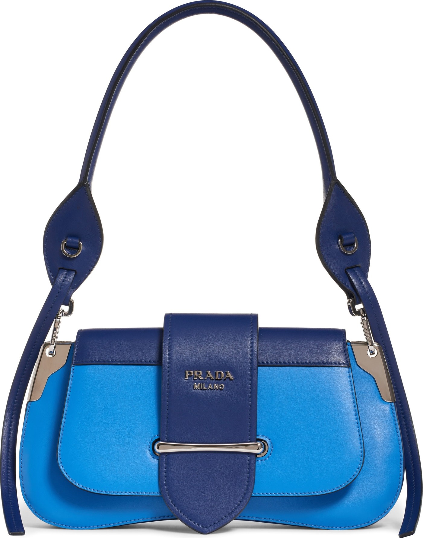 Prada Sidonie Bicolor Calfskin Leather Shoulder Bag