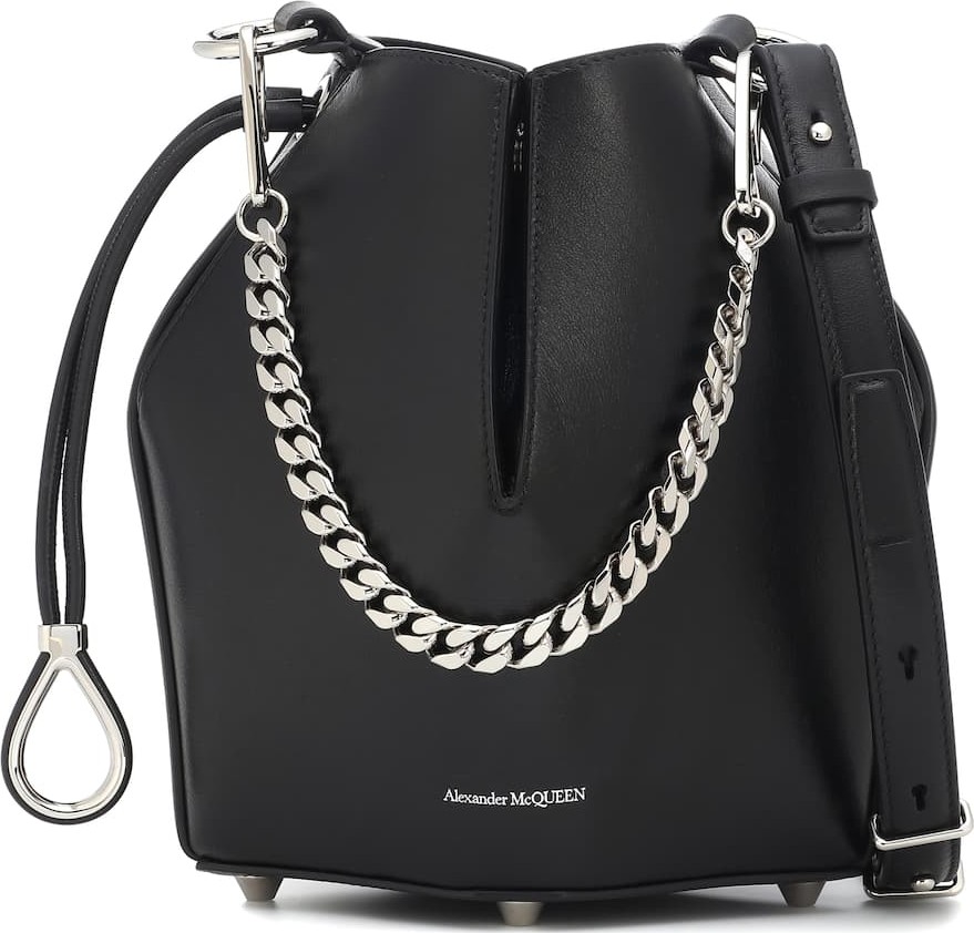 Alexander McQueen Small leather bucket bag