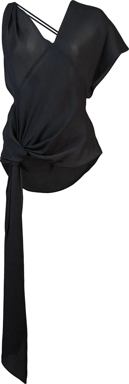 Jacquemus asymmetric tie waist top