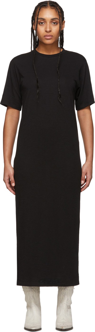 AMI Black T-Shirt Dress