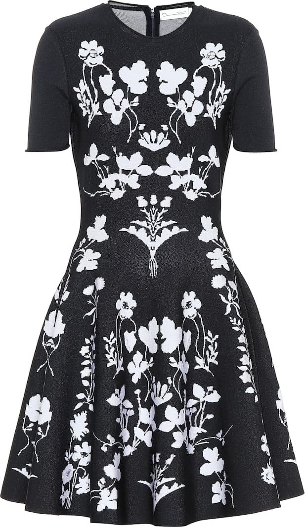 Oscar De La Renta Floral knit dress
