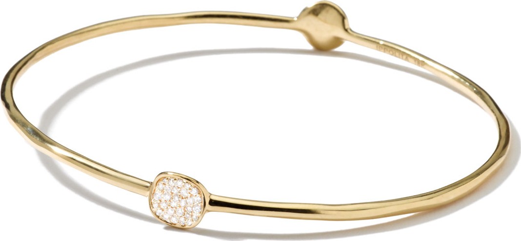 IPPOLITA Stardust Two-Flower Gold Diamond Bangle