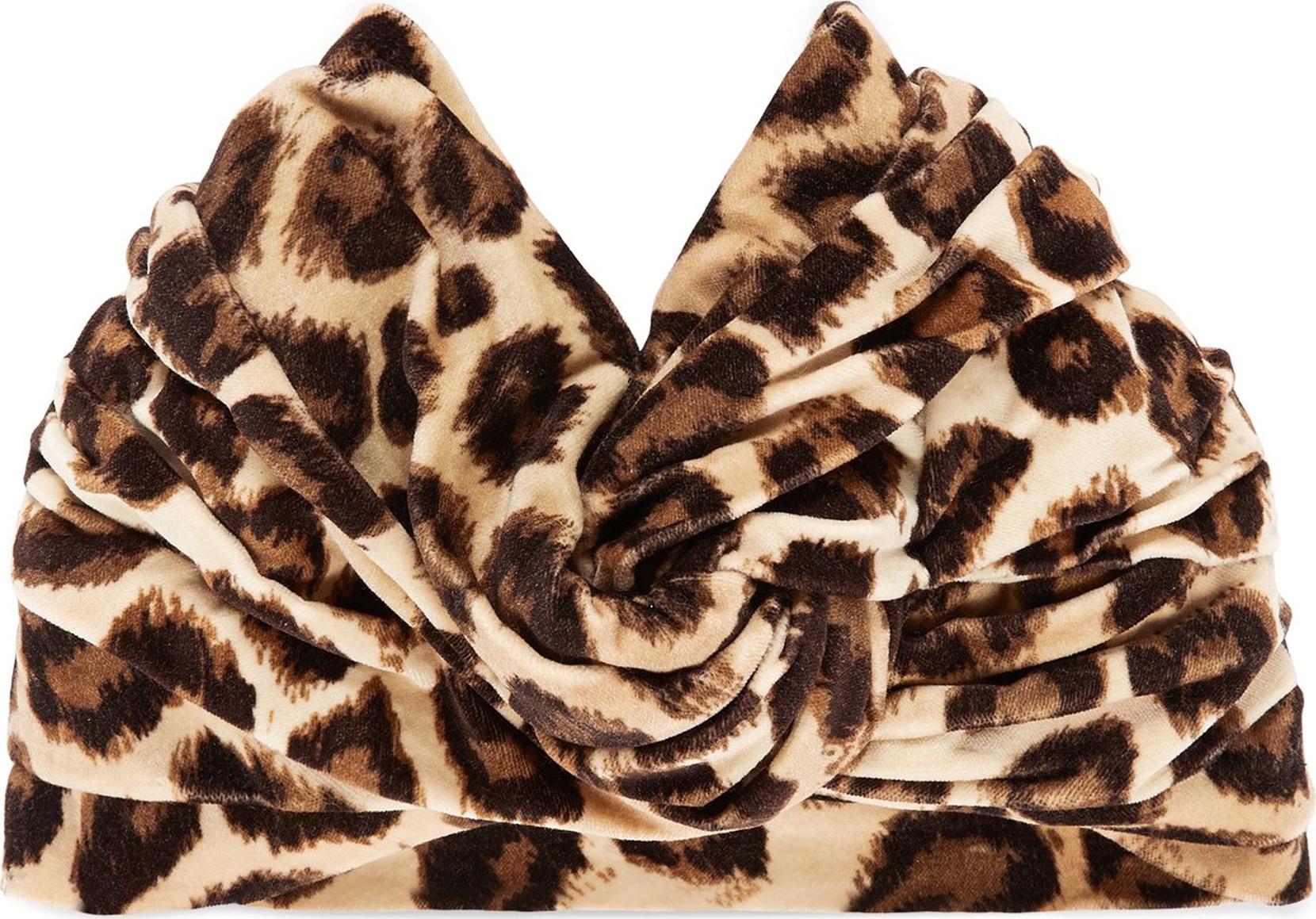 Gucci Lucileo Leopard Velvet Turban Headband
