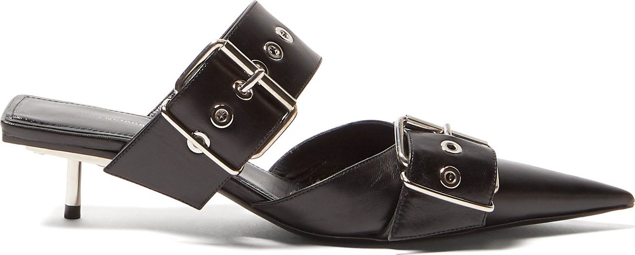 Balenciaga Belt buckle 40mm leather stiletto mules