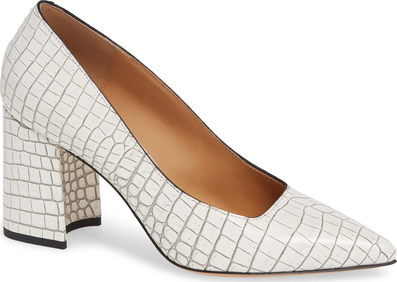 Dries Van Noten Croc Embossed Pointy Toe Pump
