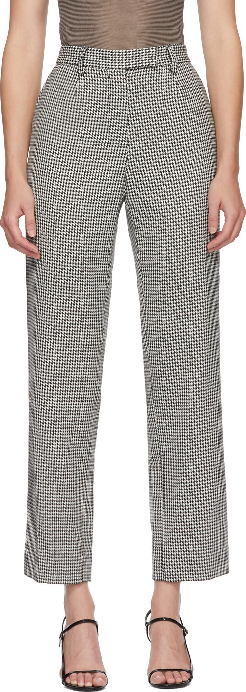 Maryam Nassir Zadeh Black & White Harp Trousers