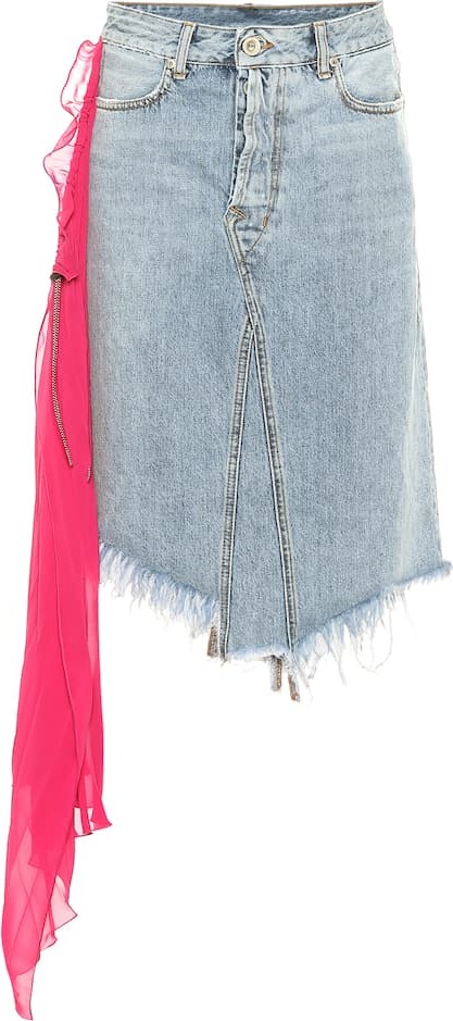 Unravel Embellished denim skirt