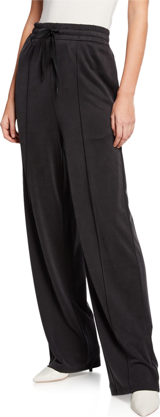T By Alexander Wang Cupro Jersey Wide-Leg Pants