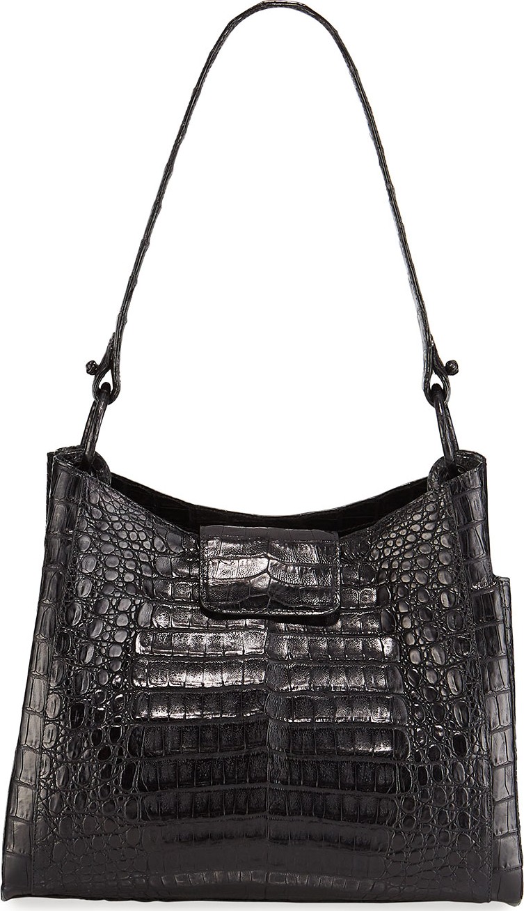 Nancy Gonzalez Medium Soft Crocodile Hobo Bag