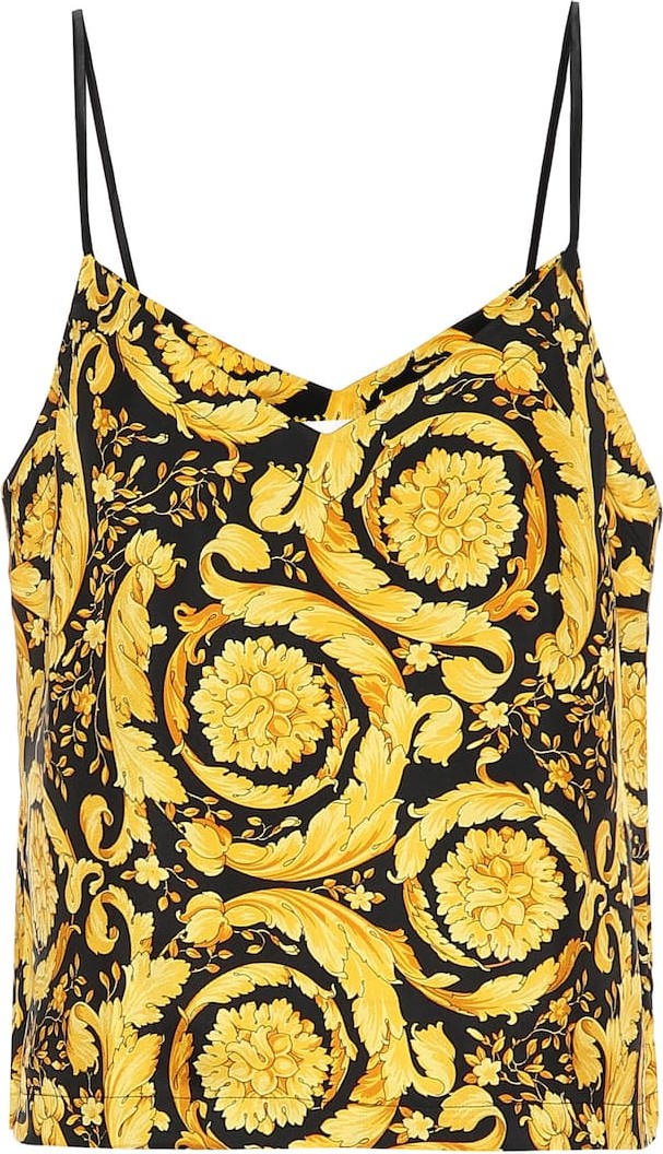 Versace Printed silk top