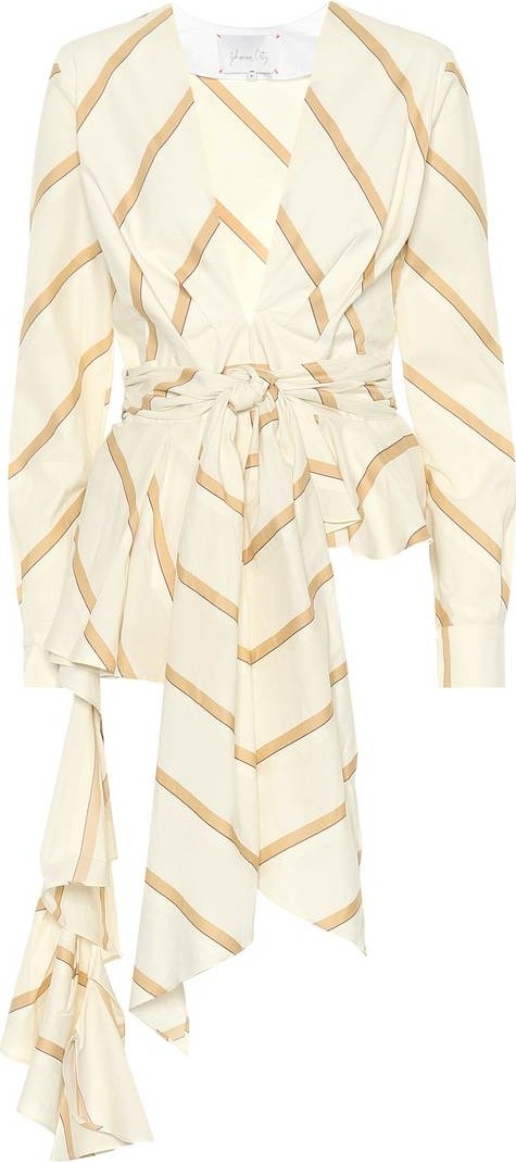 Johanna Ortiz Party Wave striped cotton top