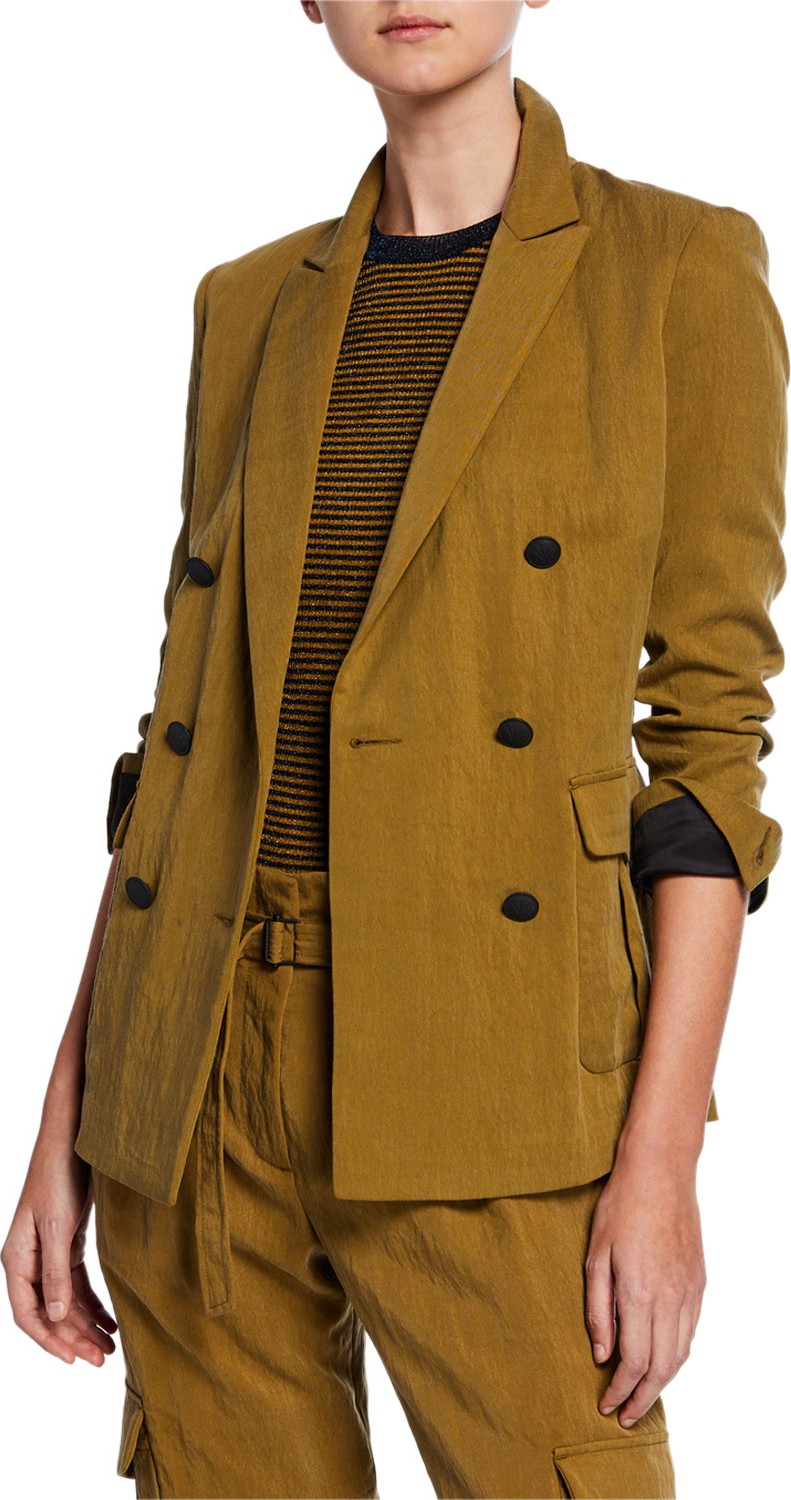 Rag & Bone Nyx Double-Breasted Cargo Blazer