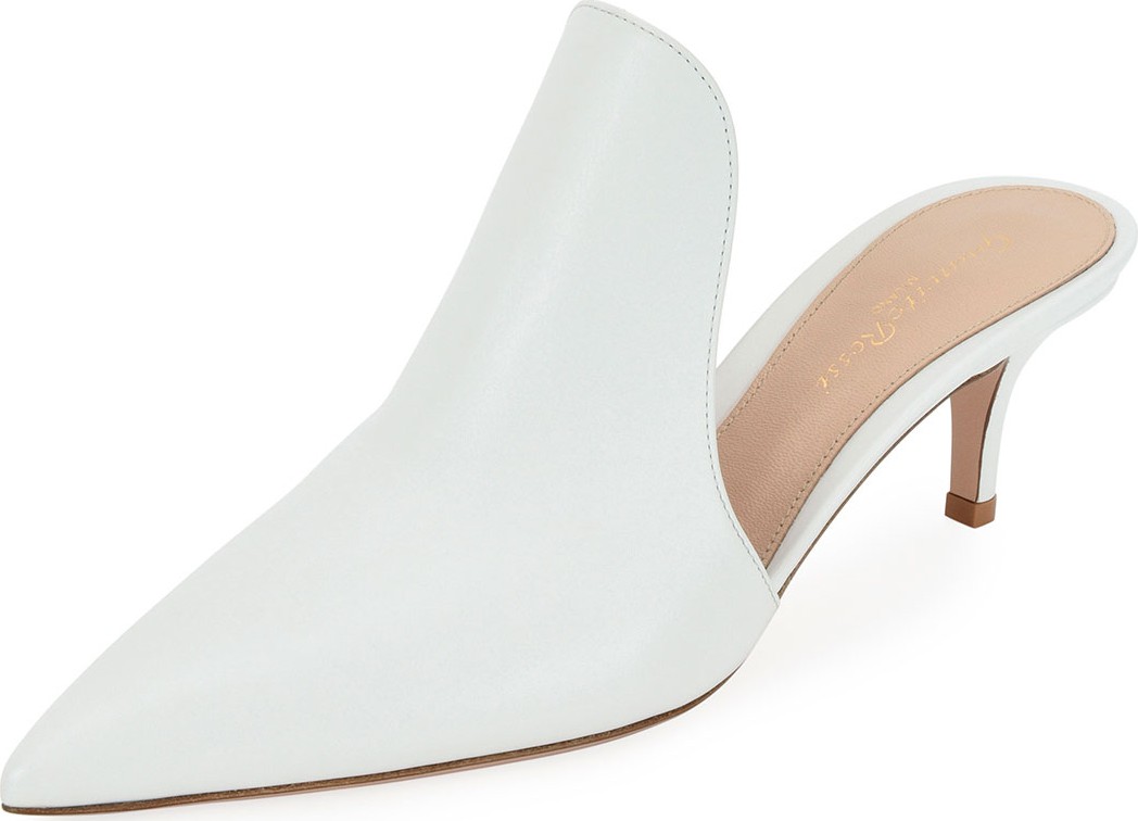 Gianvito Rossi Pointed-Toe Calf Leather High-Vamp Mule