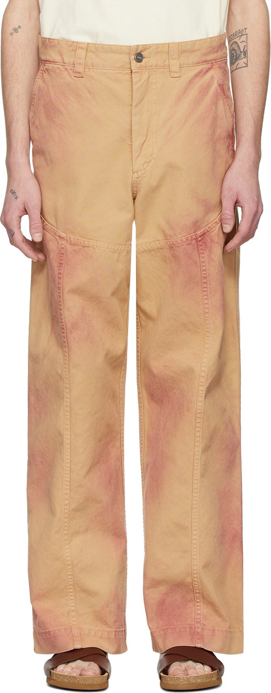 Jacquemus Beige & Red 'Le Pantalon Terraio' Trousers