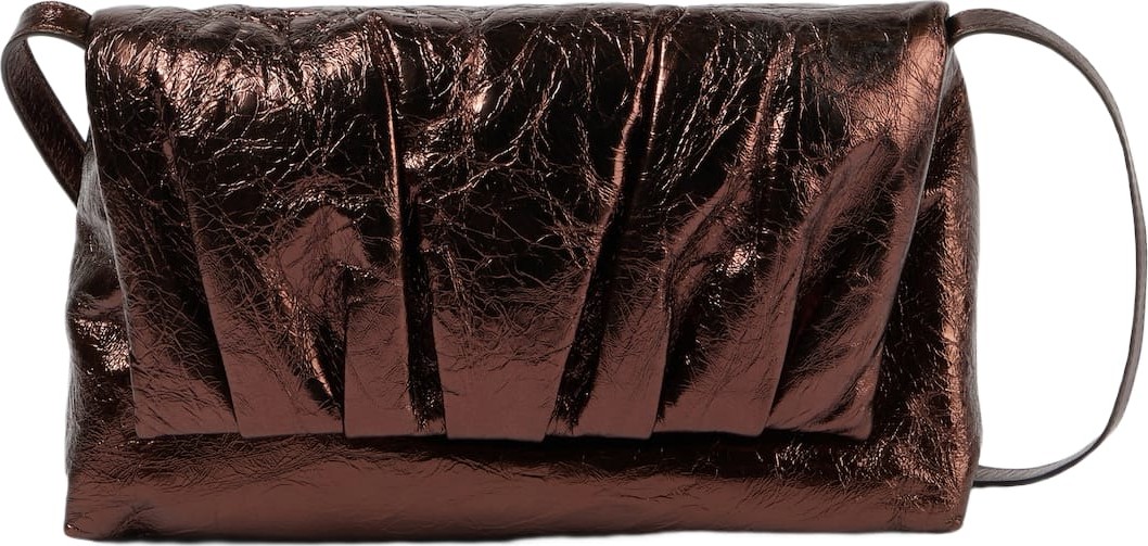 Dries Van Noten - Metallic leather shoulder bag