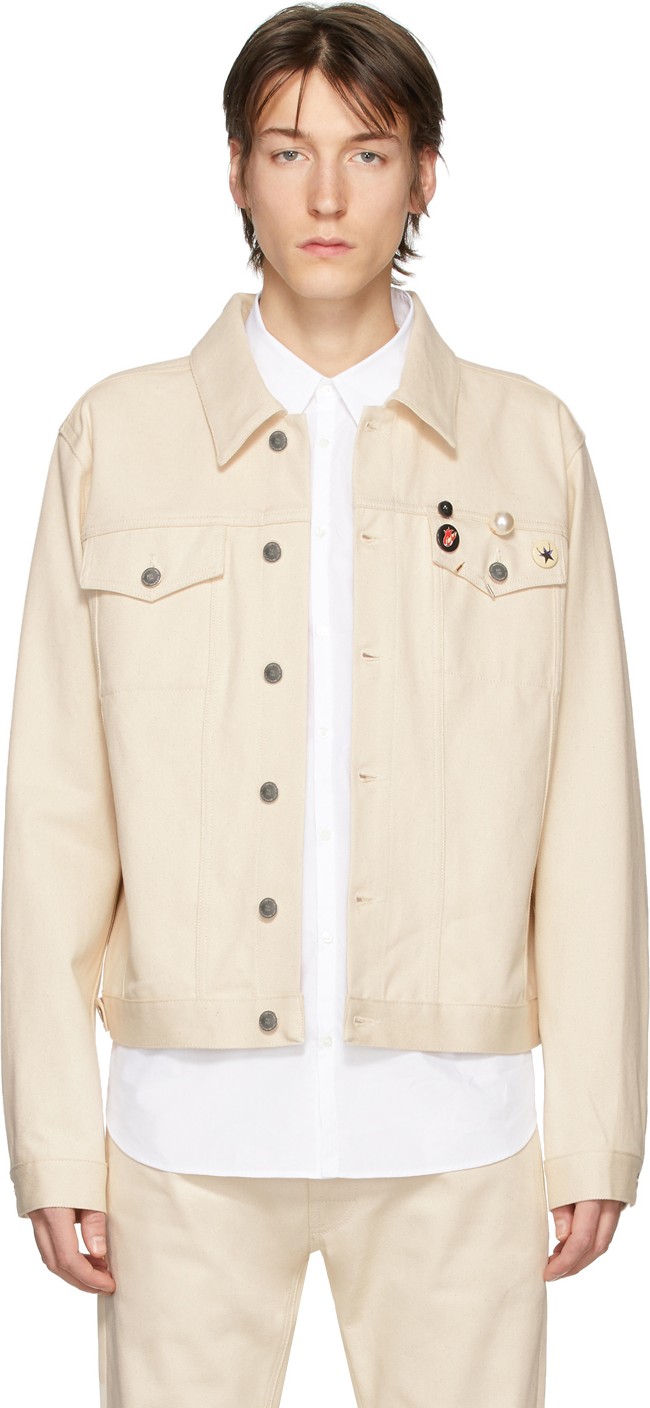 Raf Simons Off-White Denim Slim Fit Jacket