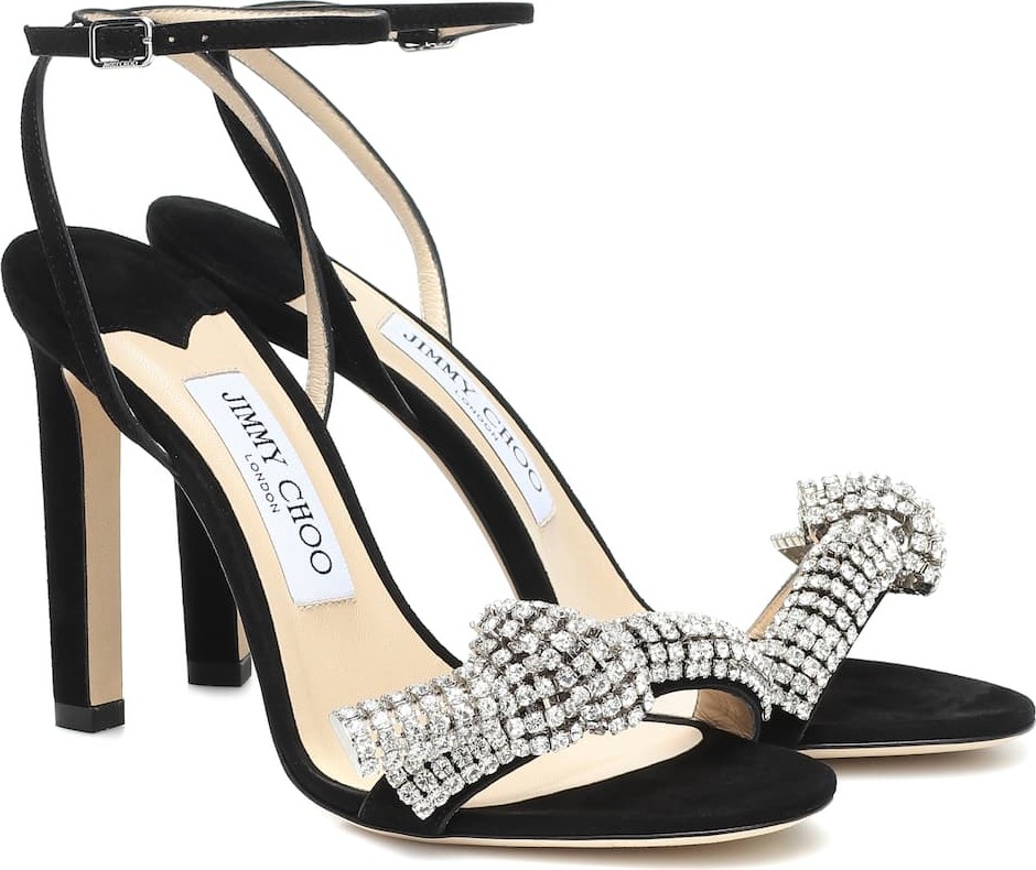 Jimmy Choo Thyra 100 suede sandals