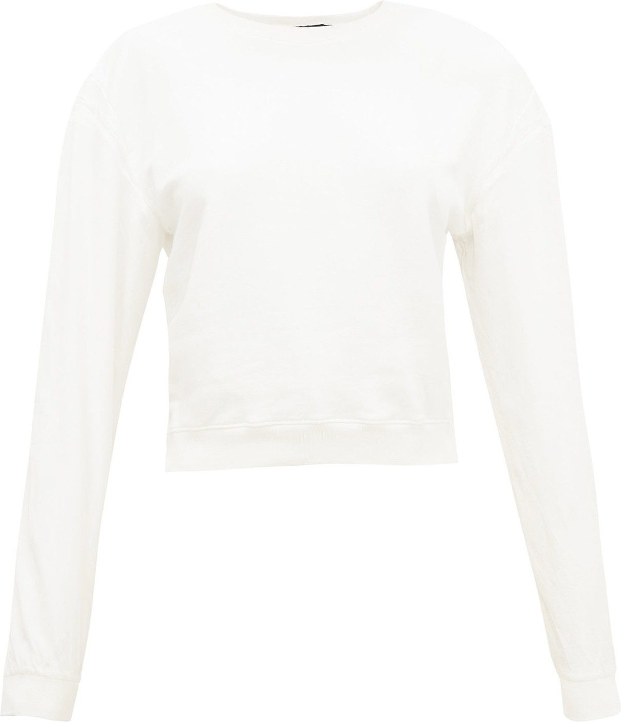 Haider Ackermann Satin-sleeve cotton-jersey sweatshirt