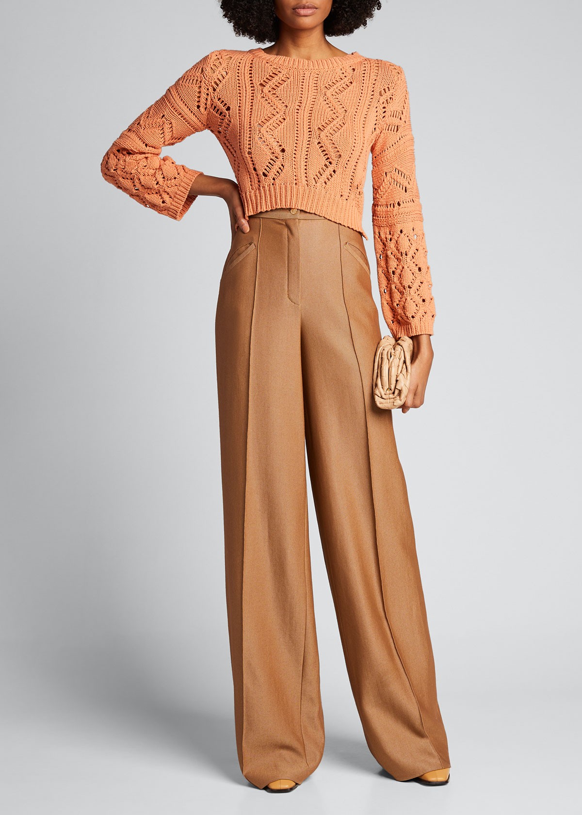 Jonathan Simkhai Madelyn Directional Rib Cropped Sweater
