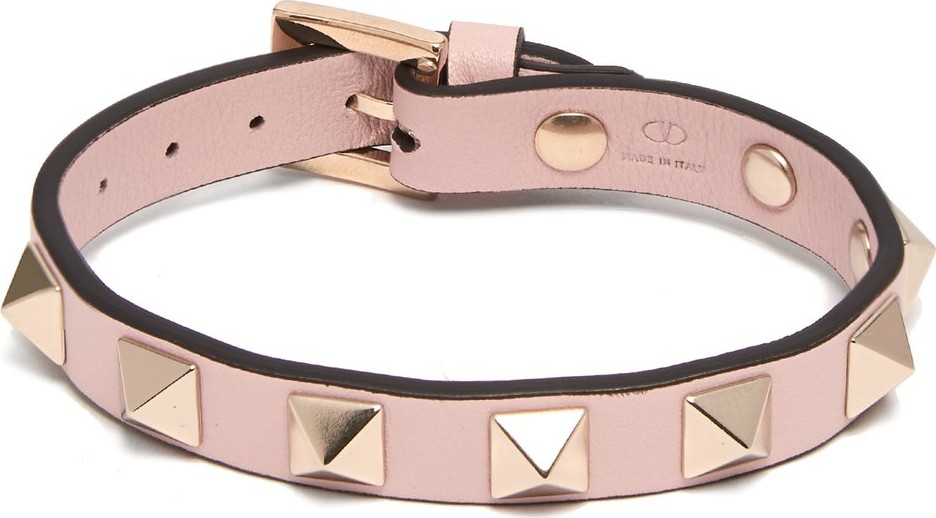 Valentino Rockstud-embellished leather bracelet