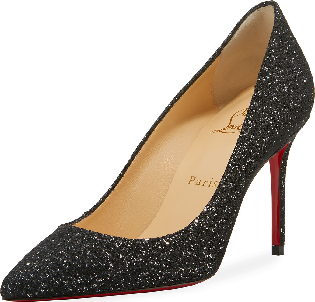 Christian Louboutin Decollete Glitter Red Sole Pump