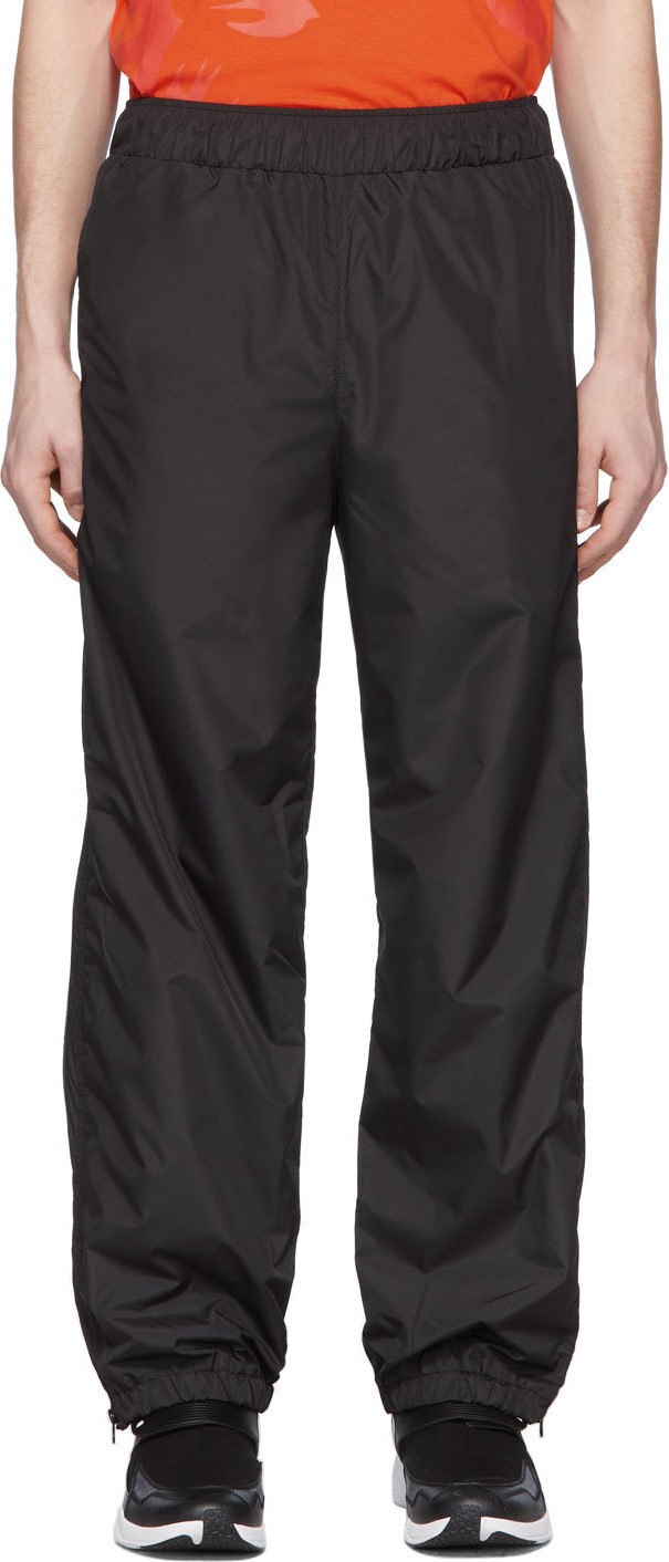 McQ - Alexander McQueen Black Zippy Gathered Track Pants McQ - Alexander McQueen Black Zippy Gathered Track Pants