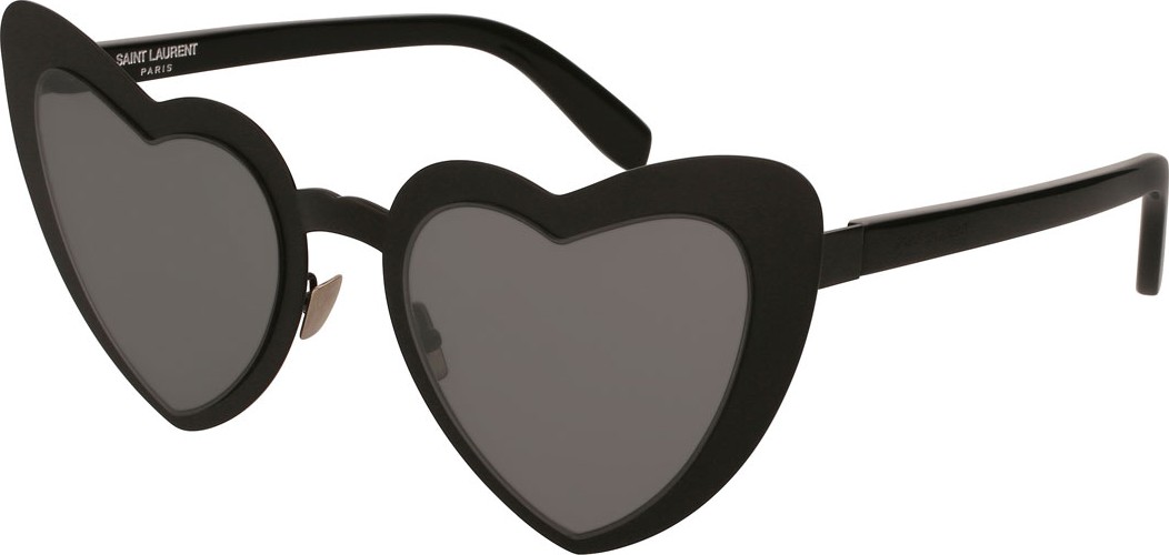 Saint Laurent Lou Lou Heart-Shaped Sunglasses, Black