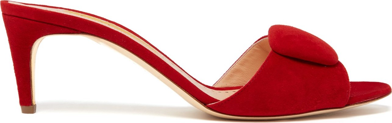 Rupert Sanderson Gwyneth suede pebble mules