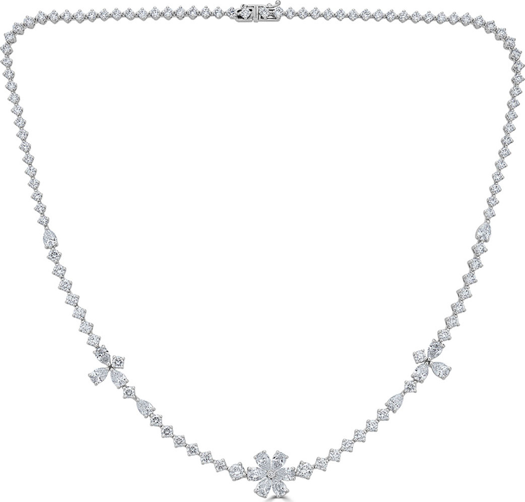 ZYDO 18k Luminal Mixed Diamond Necklace