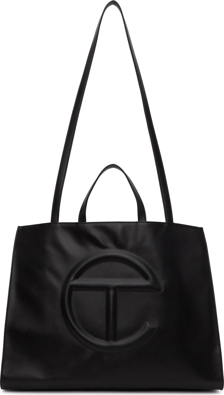 Telfar Black Large Shopping Tote