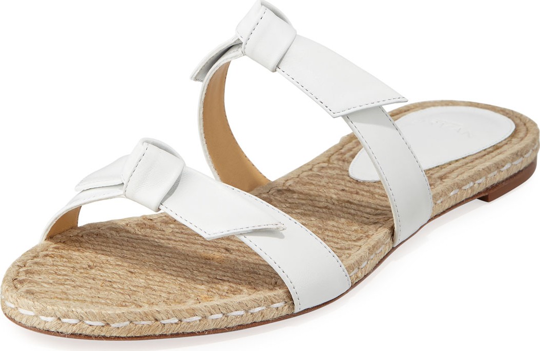 Alexandre Birman Clarita Knotted Espadrille Sandals, White
