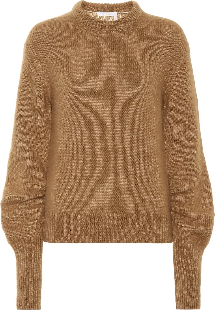 Chloe Alpaca and silk-blend sweater