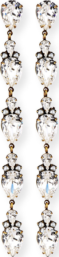 Auden Olivia Linear Crystal Drop Earrings