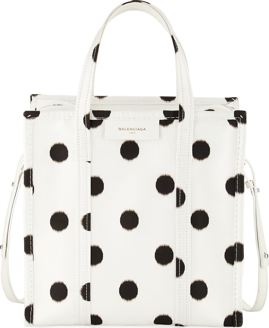 Balenciaga Bazar Shopper Small AJ Polka Dot Tote Bag