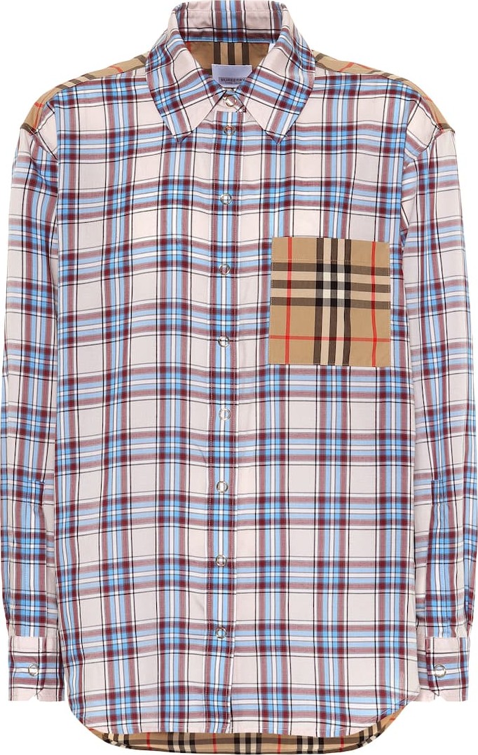 Burberry London England Checked cotton-blend shirt